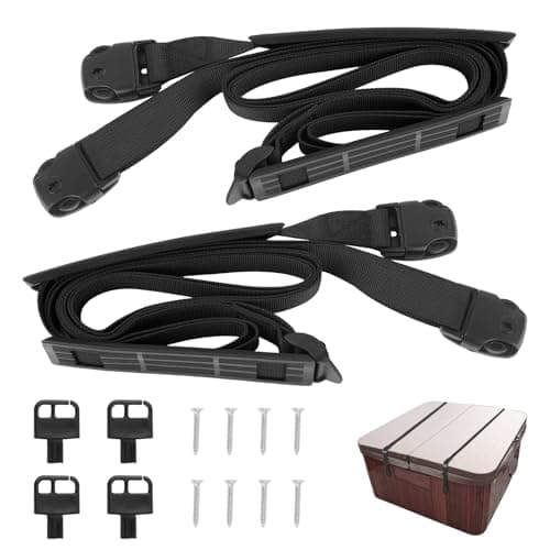 EINDER heavy duty hot tub cover wind straps, 9.5 ft