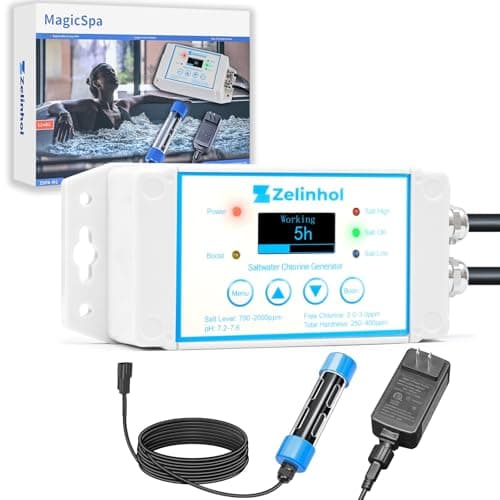 Zelinhol salt chlorine generator with OLED display