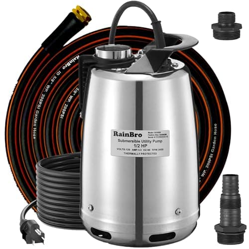 RainBro 1/2 HP submersible drain pump