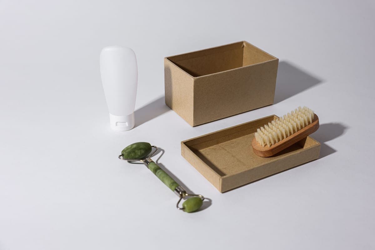 A boxed set of cleaning and treatment products ready to unpack