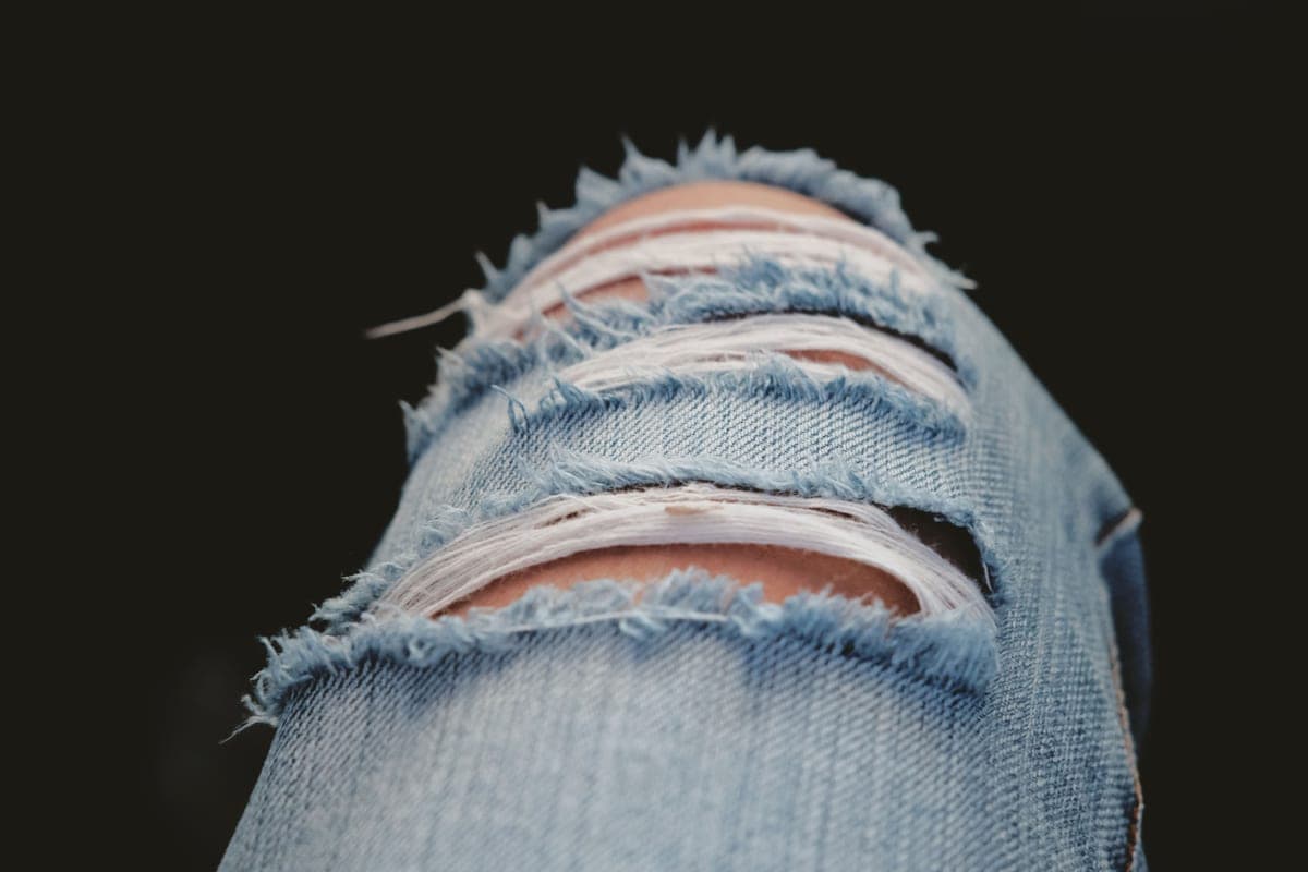 Weathered material showing surface damage and wear