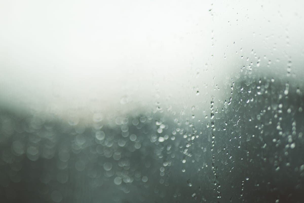 Water viewed through glass with a soft, clouded appearance